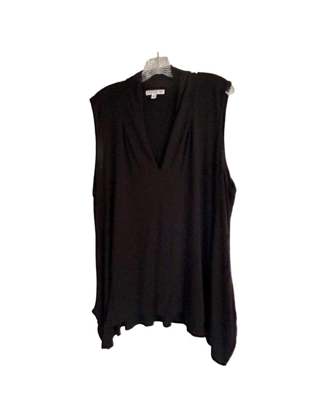 Spense Oversized Black Tank Top 1X